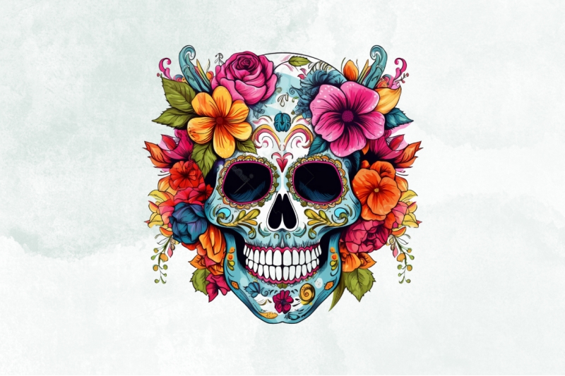 floral-skull-watercolor-sublimation