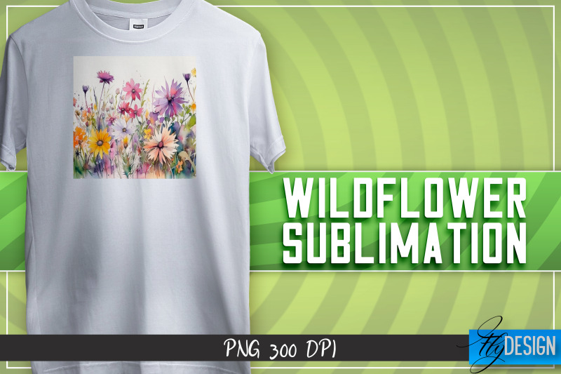 wildflowers-sublimation-happy-design-t-shirt-design