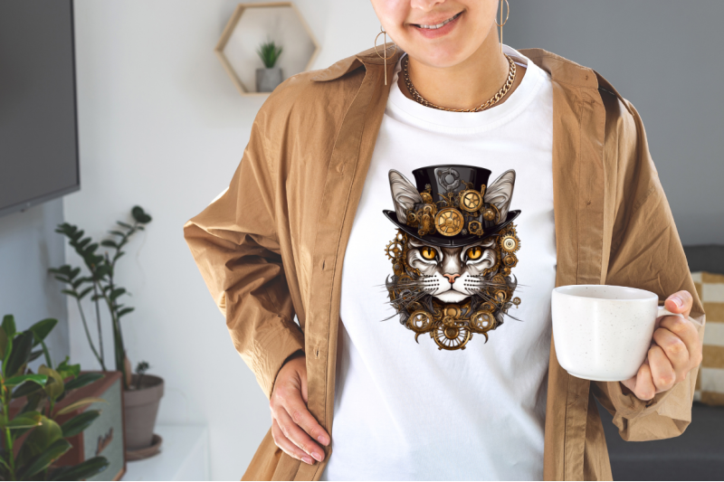 steampunk-cat-sublimation-clipart