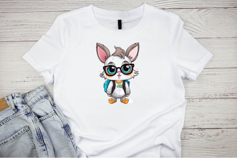 student-bunny-cute-sublimation-clipart