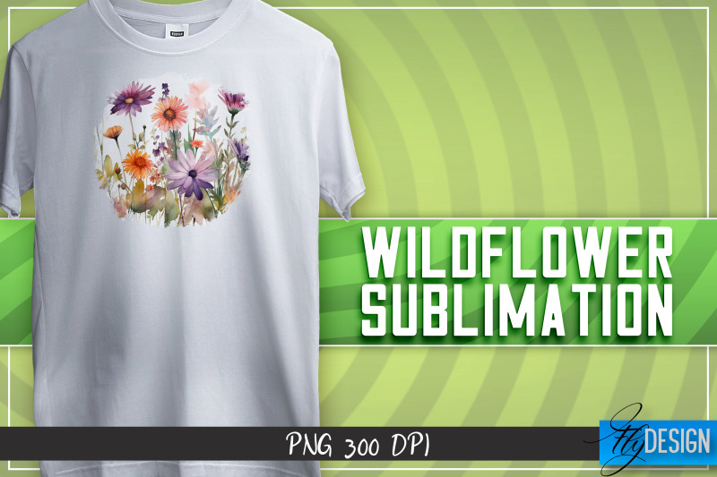 wildflowers-sublimation-happy-design-t-shirt-design