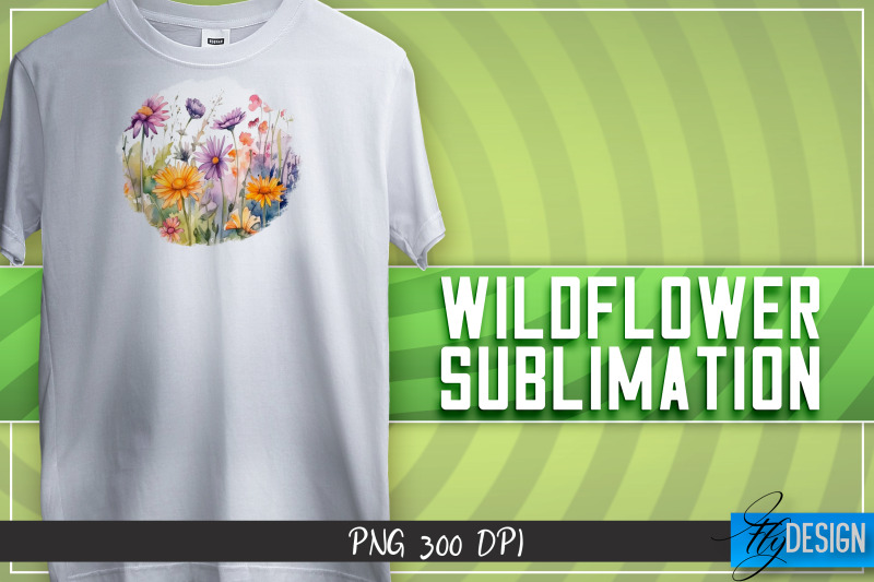 wildflowers-sublimation-happy-design-t-shirt-design