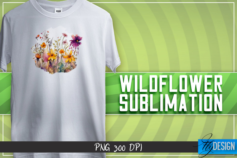 wildflowers-sublimation-happy-design-t-shirt-design