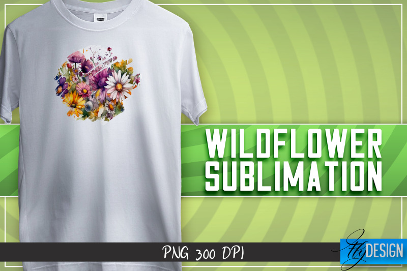 wildflowers-sublimation-happy-design-t-shirt-design