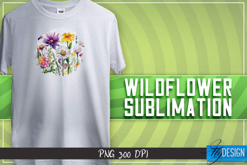 wildflowers-sublimation-happy-design-t-shirt-design