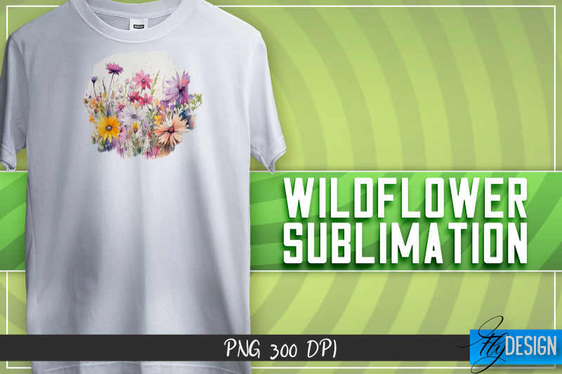 wildflowers-sublimation-happy-design-t-shirt-design