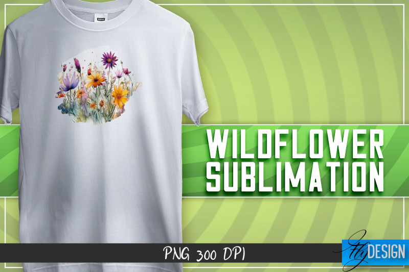 wildflowers-sublimation-happy-design-t-shirt-design