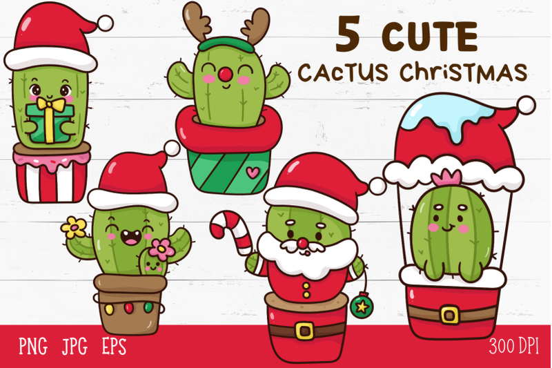 cactus-christmas-cartoon-kawaii-clipart-happy-new-year-x-mas