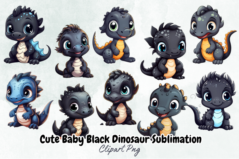 cute-baby-black-dinosaur-sublimation