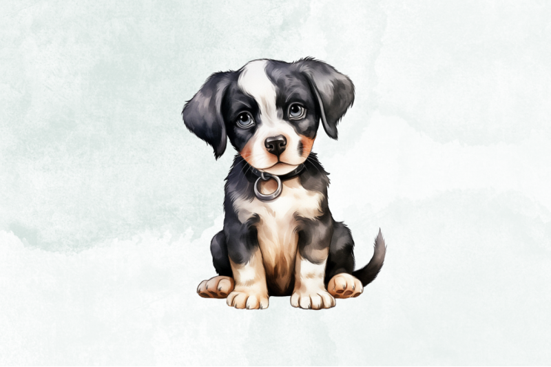 cute-puppy-watercolor-clipart-bundle