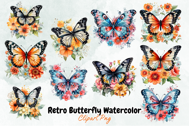 retro-butterfly-watercolor-clipart