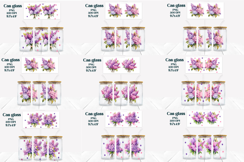 flower-libbey-can-glass-sublimation-lilac-can-glass-bundle
