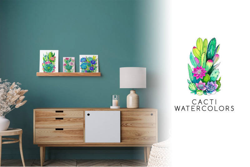 cacti-watercolors