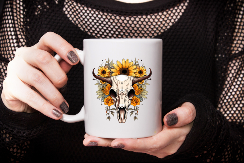 cow-skull-sublimation-clipart-bundle