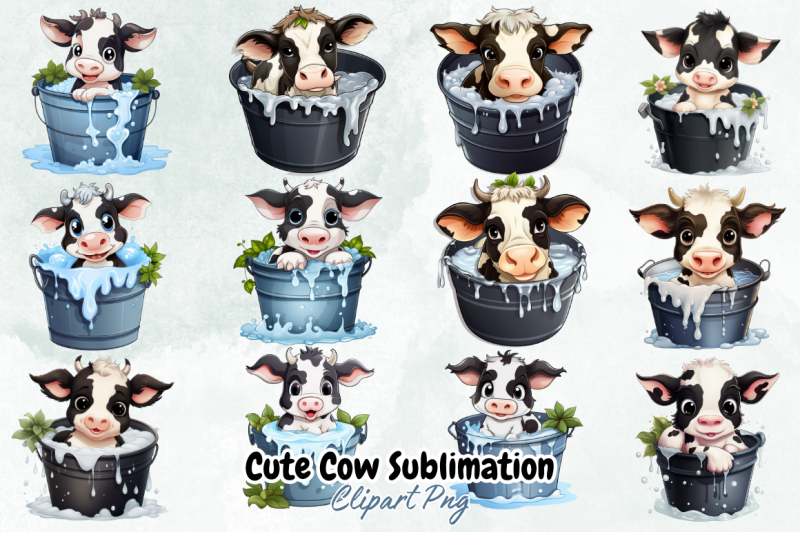 cute-cow-sublimation-clipart-bundle