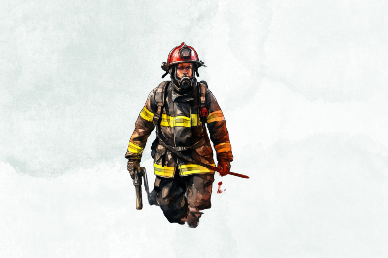 fireman-watercolor-clipart-bundle