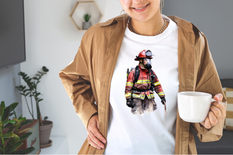 fireman-watercolor-clipart-bundle