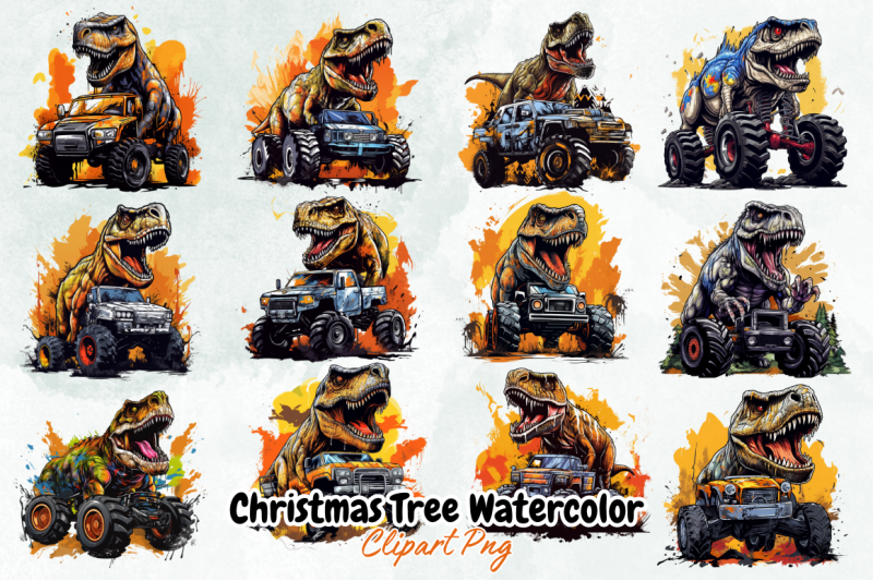 t-rex-monster-truck-sublimation-clipart