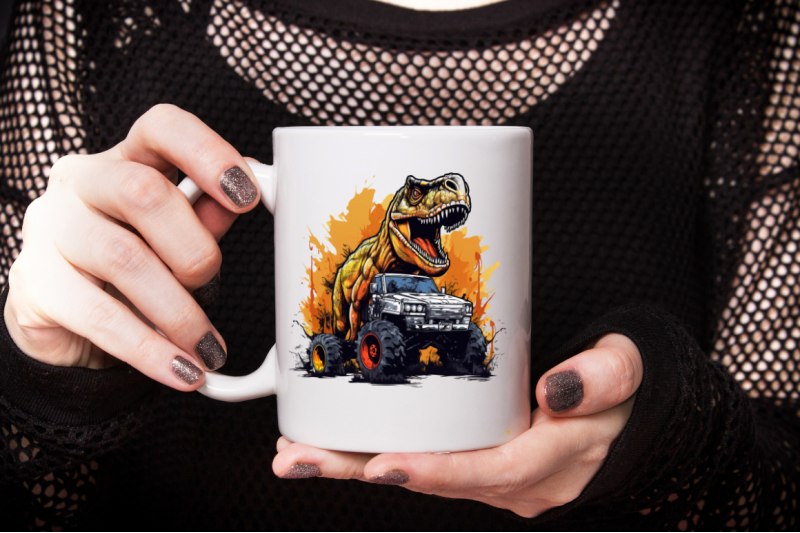 t-rex-monster-truck-sublimation-clipart