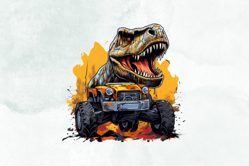 t-rex-monster-truck-sublimation-clipart