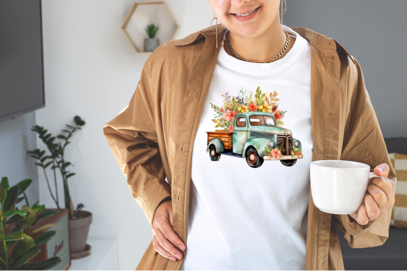 vintage-floral-truck-watercolor-clipart