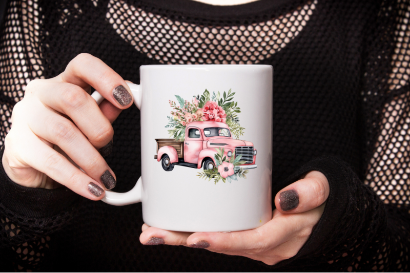 vintage-floral-truck-watercolor-clipart