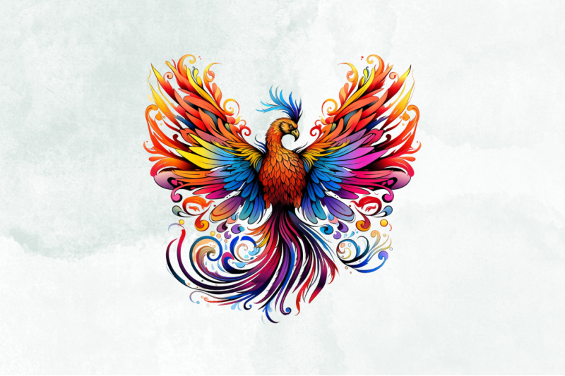 rainbow-phoenix-sublimation-clipart