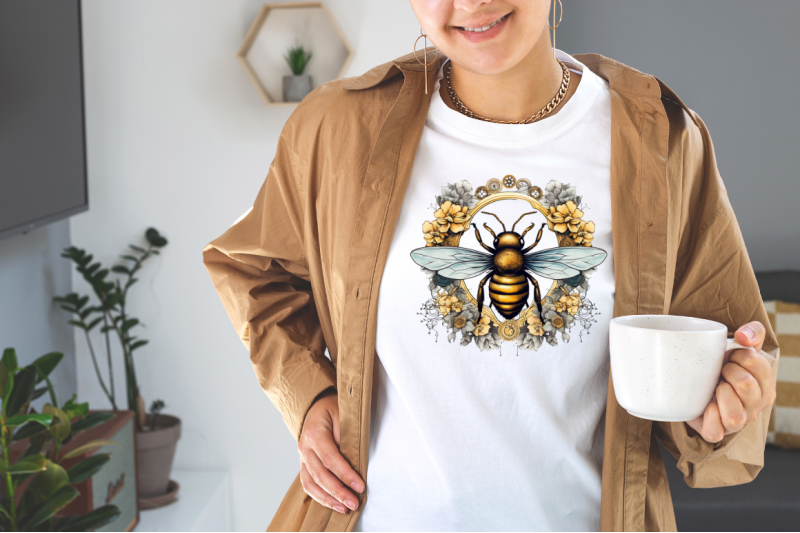 steampunk-bee-sublimation-clipart