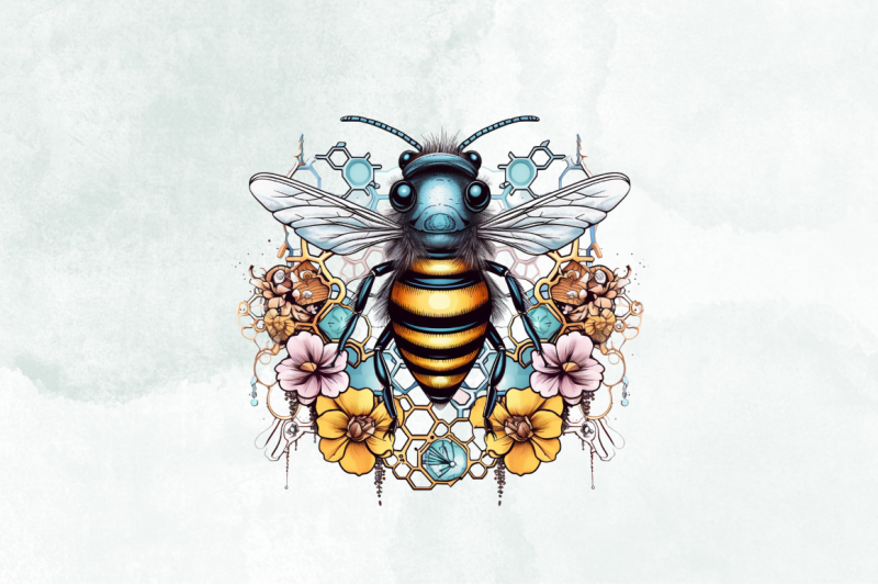 steampunk-bee-sublimation-clipart