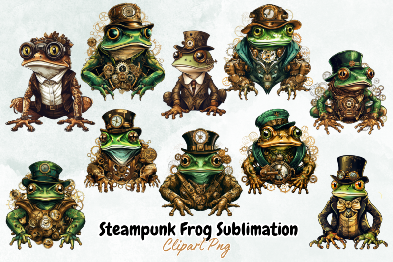 steampunk-frog-sublimation-clipart