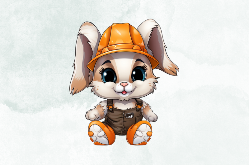 worker-bunny-cute-sublimation-clipart