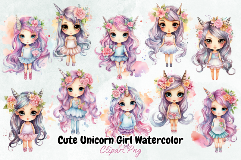 cute-unicorn-girl-watercolor-clipart