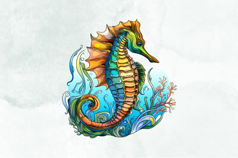 hippocampus-watercolor-clipart