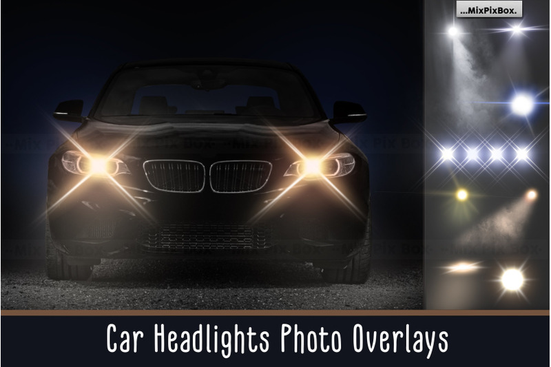 car-headlights-photo-overlays