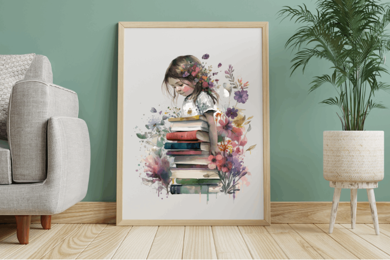 girl-and-books-clipart-bundle