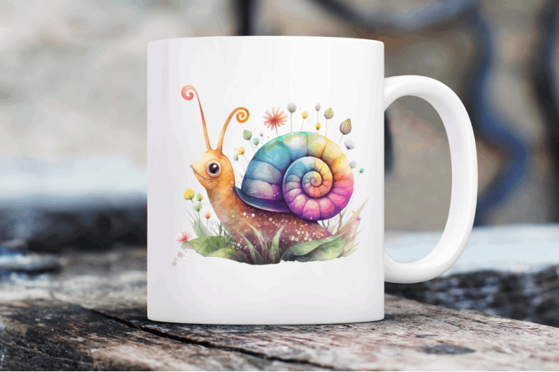 watercolor-cute-fairy-snail-clipart-bundle