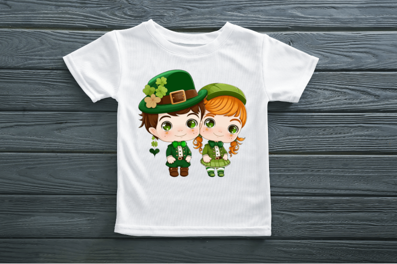 st-patrick-039-s-day-couple-kid-cute-clipart-design