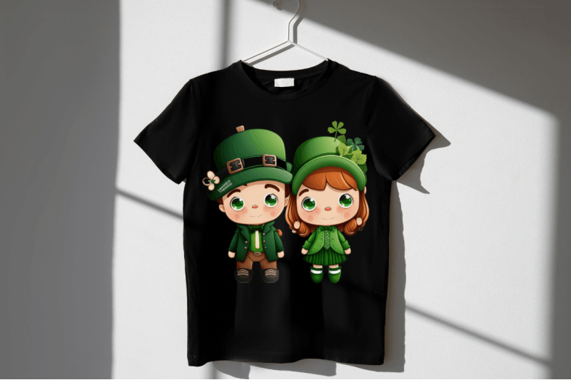 st-patrick-039-s-day-couple-kid-cute-clipart-design