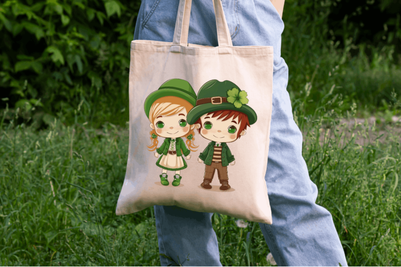 st-patrick-039-s-day-couple-kid-cute-clipart-design