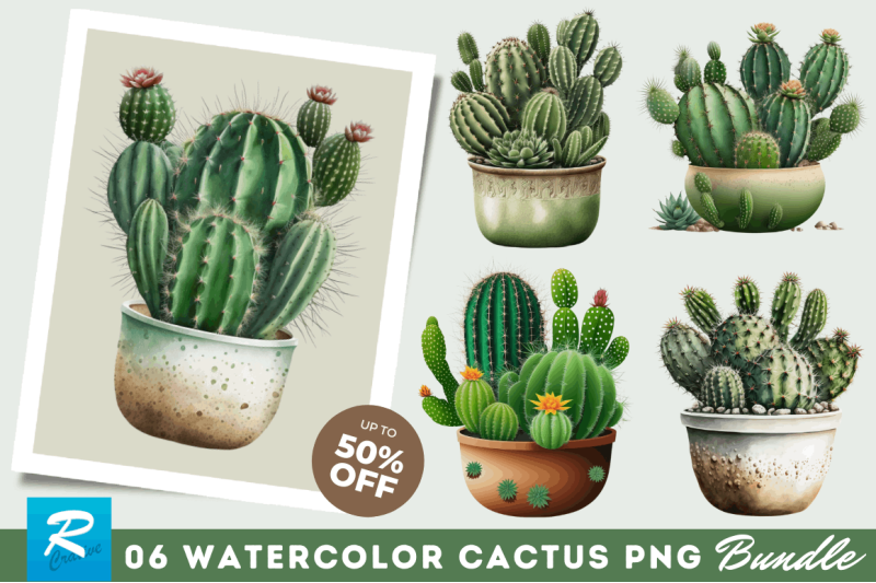 watercolor-cactus-clipart-bundle