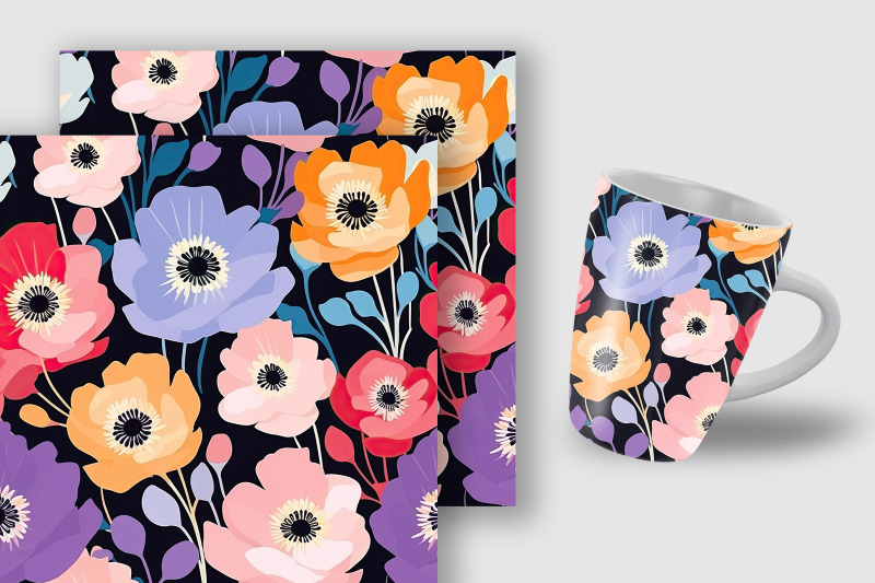 rainbow-anemone-flowers-seamless-patterns