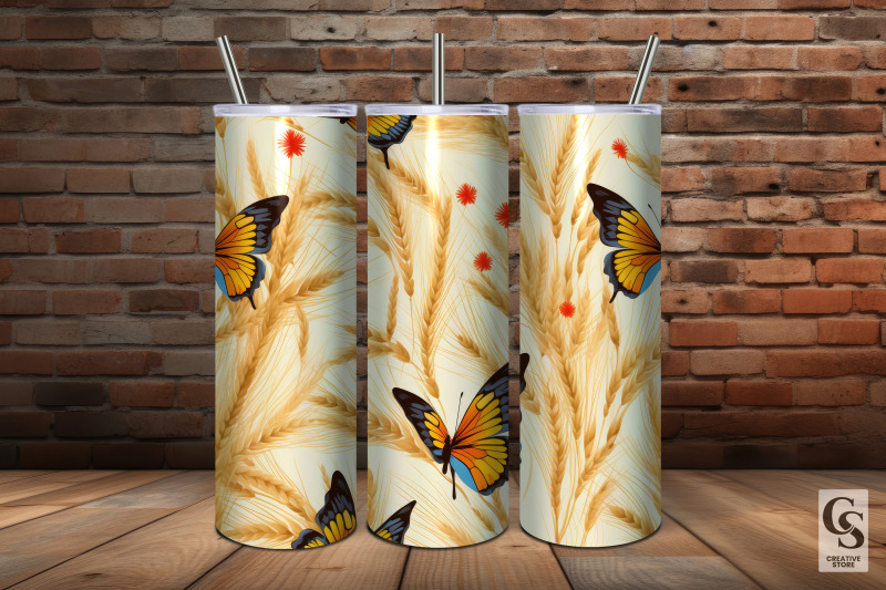 wheat-fields-butterflies-seamless-patterns