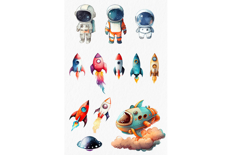 cute-astronaut-watercolor-clipart