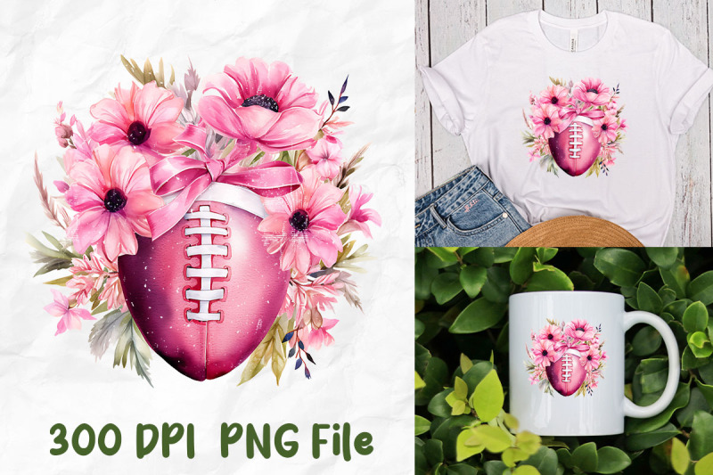 breast-cancer-flower-american-football