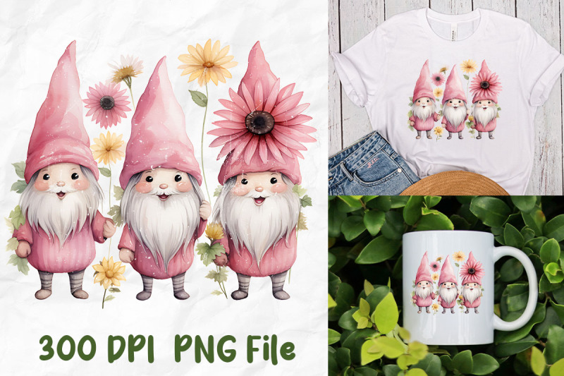 breast-cancer-pink-gnome-sunflower