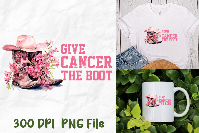 give-cancer-the-boot-pink-cowboy-flower