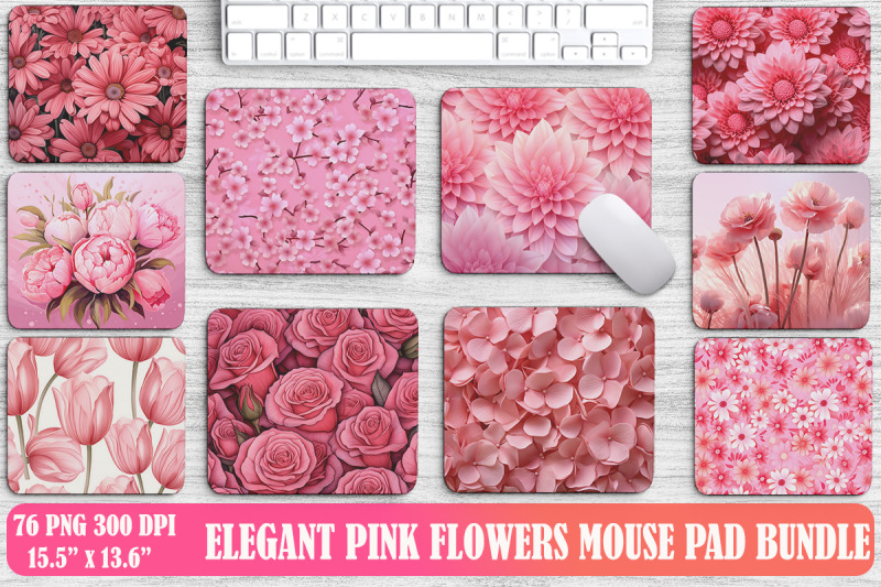 elegant-pink-flowers-mouse-pad-design