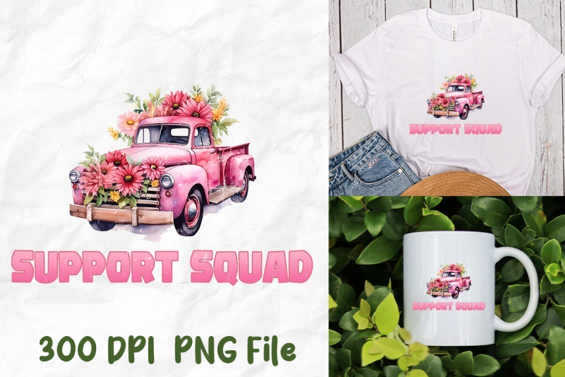 support-squad-retro-vintage-truck-flower