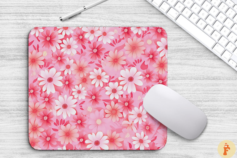 cute-pink-flowers-mouse-pad-design