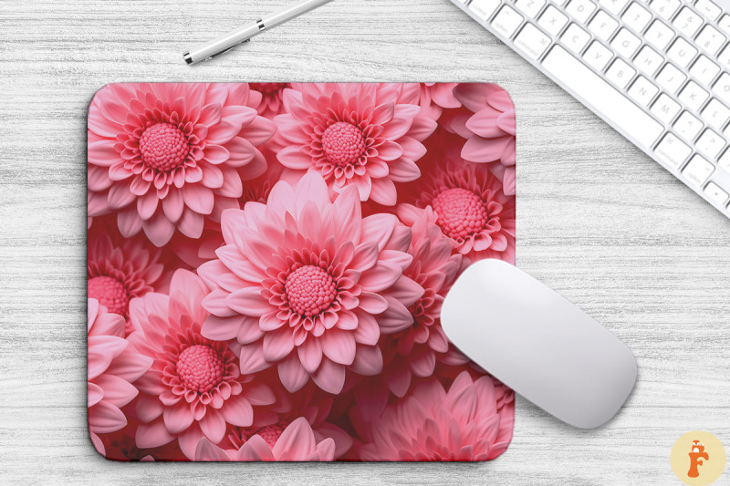 3d-pink-flowers-pattern-mouse-pad-design